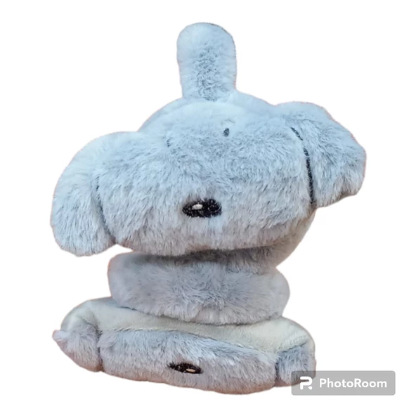 çocuk peluş kulaklık 3-9 yaş gri renk soğuktan koruma özellikli ürün görseli 1