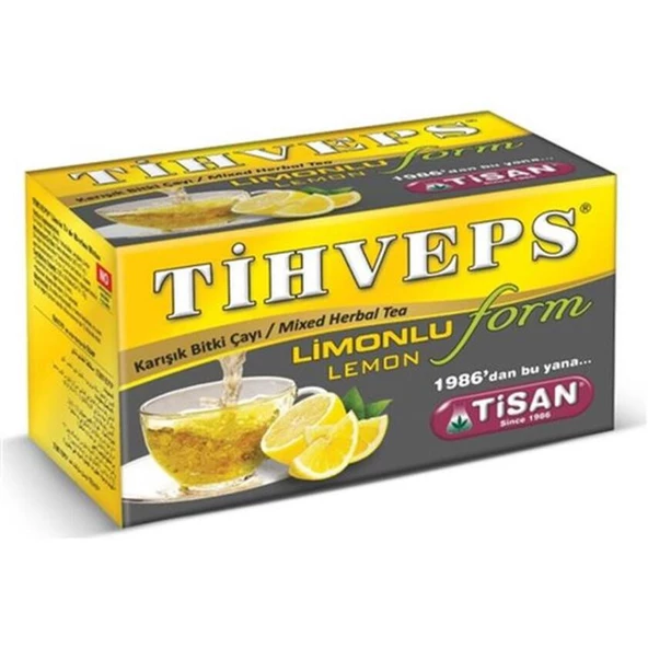 Tisan Tihveps Limon Çayı 20 Adet Süzen Poşet ürün görseli 1