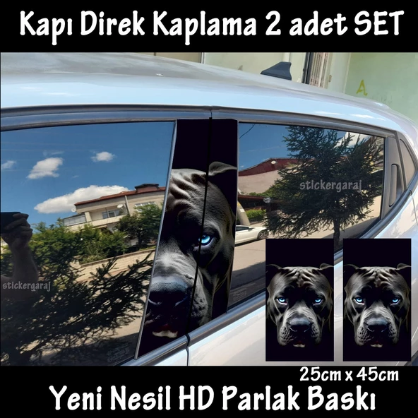 köpek oto kapı sticker 2li sağ sol kapı direk için folyo kaplama - tuning modifiye görünüm ürün görseli 1