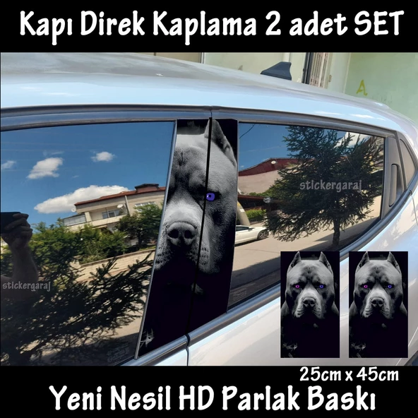 bulldog2 adet sol ve sağ kapı direkleri için folyo sticker 25cmx45cm ölçülerindedir lütfen aracınızın direklarını ölçerek satın alınız ürün görseli 1