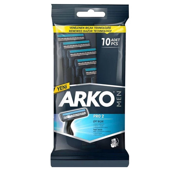 Arko Men PRO 2 Çift Bıçaklı Tıraş Bıçağı 10 lu Poşet ürün görseli 1