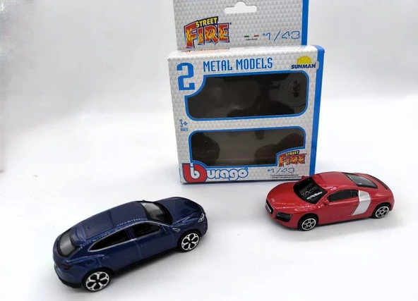 1:43 Street Fire 2'li Set AUDI R8 - LAMBORGHINI URUS ürün görseli 1
