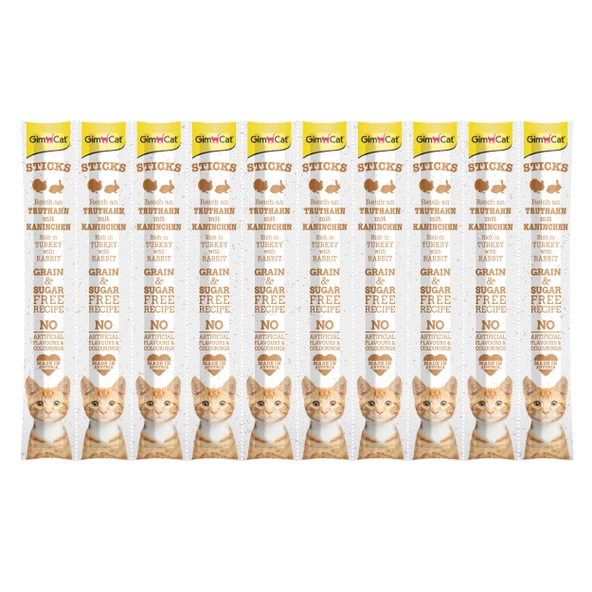 GimCat Sticks Hindi Etli Tavşan etli Ödül Çubukları 50 gr - 10lu ürün görseli 1
