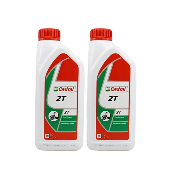 Castrol 2T 1 Lt 2 Zamanlı Mineral Bazlı Motosiklet Yağı (2 Adet) ürün görseli 1