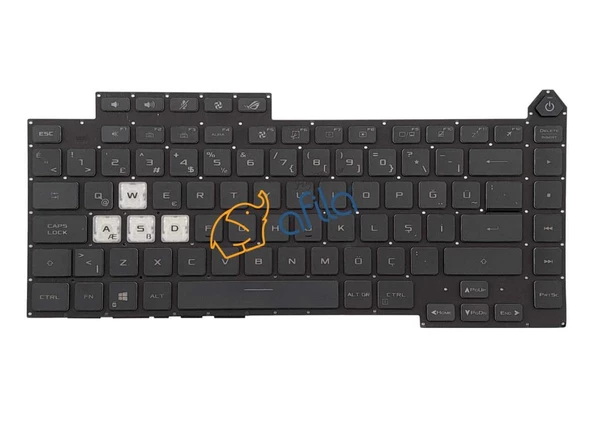 Asus ROG Strix G15 G513QC-HN031A1 Notebook Klavyesi Siyah TR RGB ışıklı ürün görseli 1