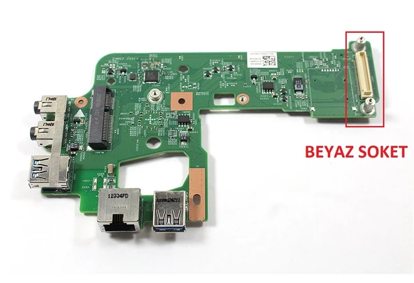 Dell inspiron N5110 DN15 TI IO BOARD 48.4IF20.021 Laptop Ses Usb Ethernet Wlan Wifi Kartı / Beyaz ürün görseli 1