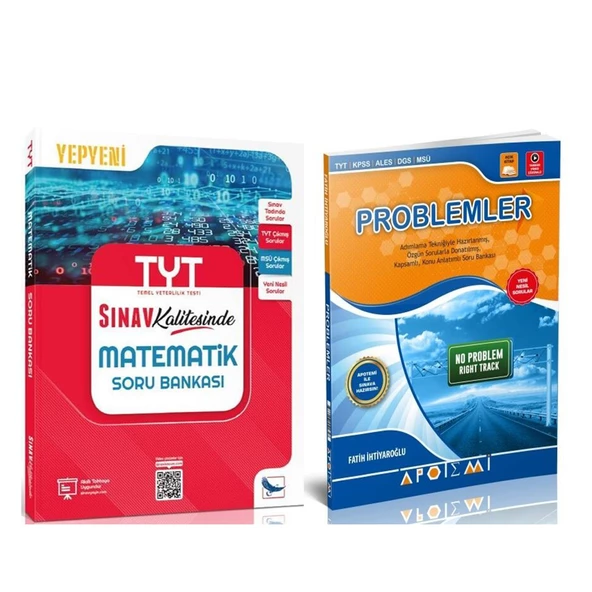 Sınav Yayınları TYT Matematik ve Apotemi Problemler Soru Bankası 2 Kitap Set ürün görseli 1