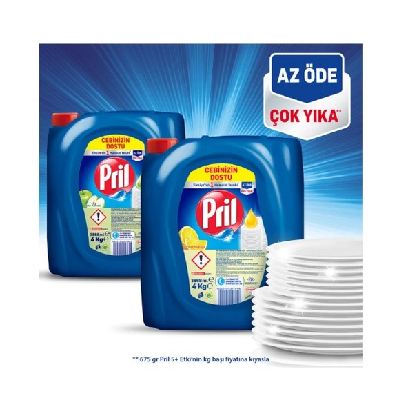 Pril Sıvı Bulaşık Deterjanı 4 KG - Resim 2