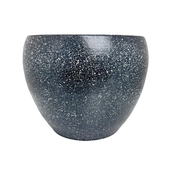 Bitki Tasarımı Gri Granit Toprak Saksı Saksılık Salon Çiçeklik - 15 CM ürün görseli 1