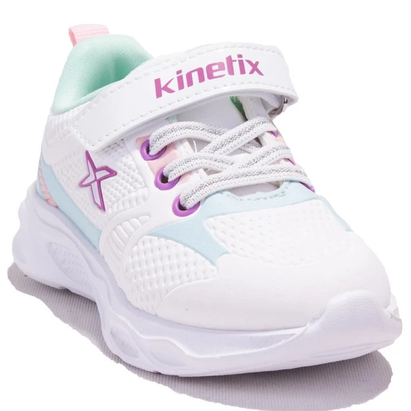 Kinetix LısterCN Pu Beyaz Yeşil Ortopedik Günlük Kız Çocuk Spor Ayakkabı ürün görseli 1