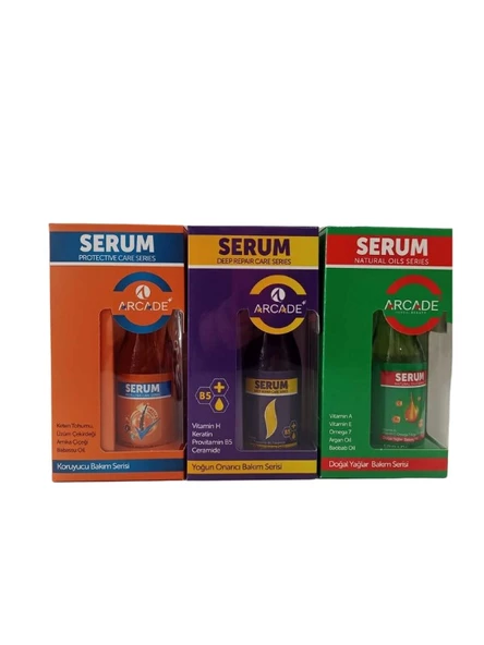 Arcade Bakım Serum Serisi 100 ml doğal yağlar yoğun onarıcı koruyucu bakım ürün görseli 1
