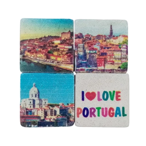 Portekiz Temalı Dörtlü Taş Magnet ürün görseli 1