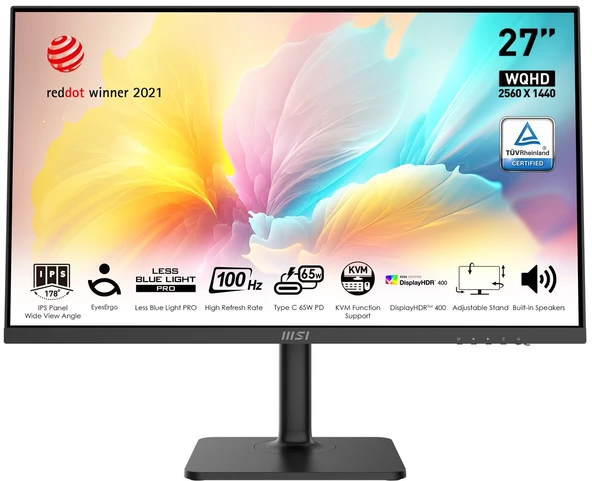 MSI Modern MD272QXP 27'' 1 ms 2K Pivot IPS 100 Hz Monitör ürün görseli 1