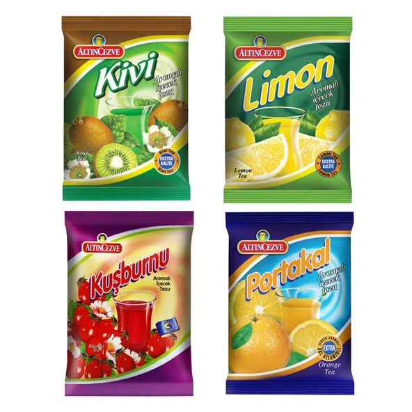 Altıncezve 4lü Paket Kivi Limon Kuşburnu Portakal 250 Gr İçecek Tozu ürün görseli 1