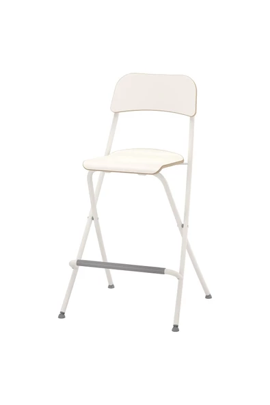 bar sandalyesi, Siyah - beyaz, 63 cm, katlanabilir FRANKLIN ürün görseli 1
