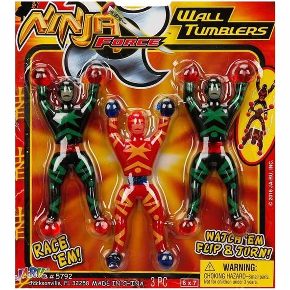 6 PCS NİNJA FORCE WALL TUMBLERS NİNJA OYUNCAKLARI 6 ADET CAMA DUVARA YAPIŞAN TAKLACI SAVAŞCI NİNJA ürün görseli 1