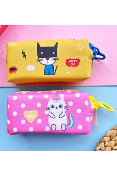 Taros Unıck Color Zipper Cats Kalemkutu - Resim 3