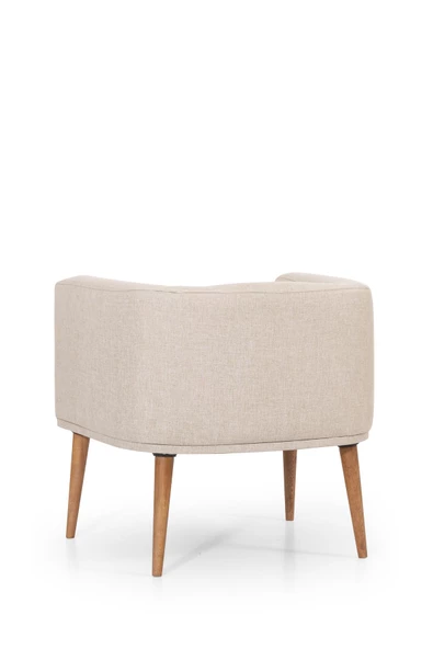 MELLMOD Dynamic Mod Ahşap Ayak Berjer Keten - Resim 6