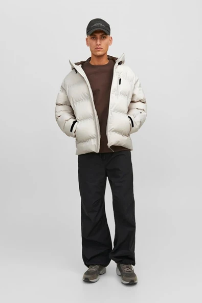 Jack&Jones Oversize Kapüşonlu Kışlık Erkek Mont - Günlük Kullanım ürün görseli 1