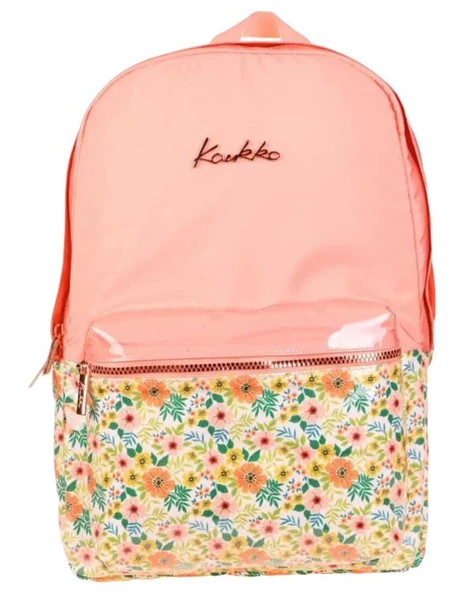 Kaukko Soft Floral Sırt Çantası Salmon K1734 ürün görseli 1