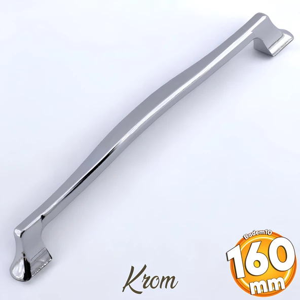 Venüs Kulp Krom Metal 160 mm - 16 cm Mobilya Mutfak Çekmece Dolap Dolabı Kapak Kulbu Kulpu Kulpları ürün görseli 1