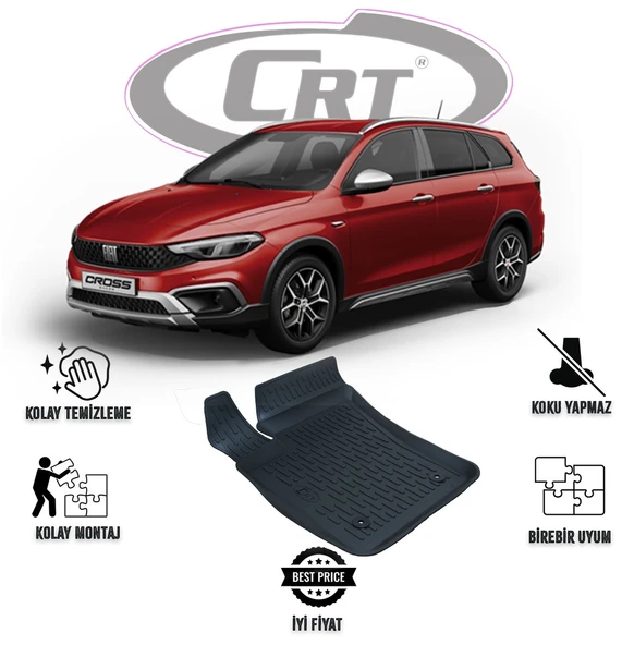 Fiat Egea Cross 2020 ve Sonrası Tek Sol 3D Araca Özel Paspas ürün görseli 1