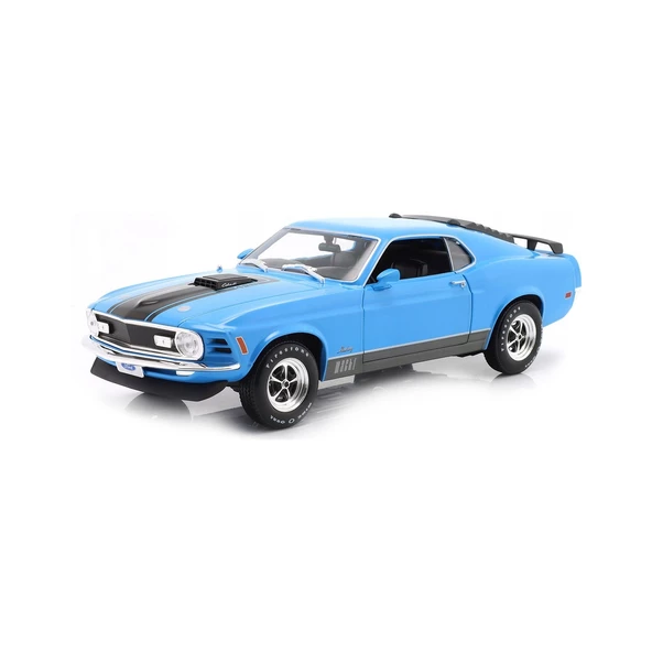 1/18 1970 Ford Mustang Mach 1 - Mavi ürün görseli 1