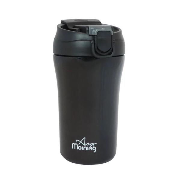 Any Morning SI232021 İki Ağızlı Termos Mug Siyah 400 ml ürün görseli 1