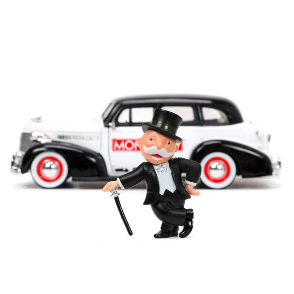 Mr. Monopoly Figür ve 1939 Chevy Master Aracı Die-Cast (Metal), 1:24 Ölçekli Araç ürün görseli 1