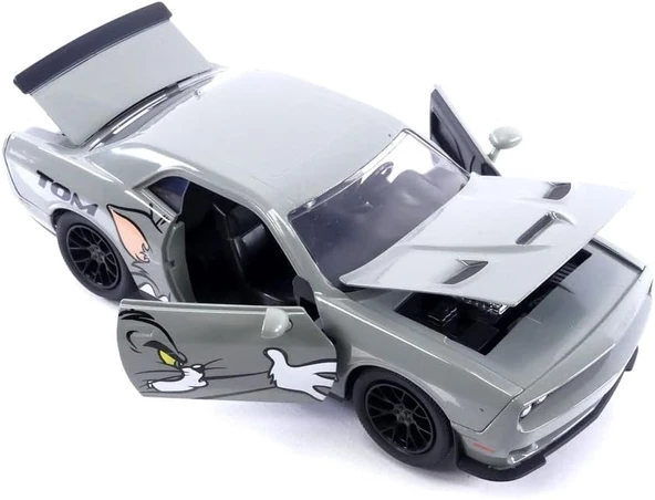 Tom& Jerry Figürü ve 2015 Dodge Challenger Aracı 1:24 - Resim 4