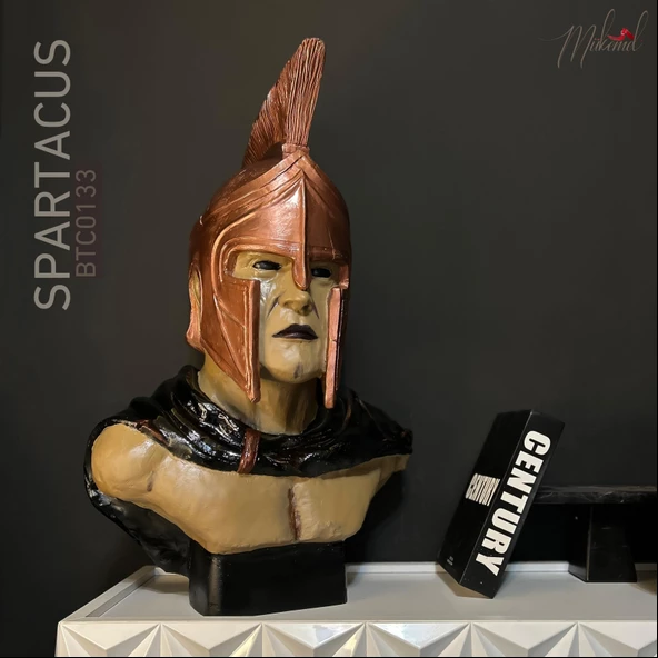 Spartacus (gladyatör büstü, kahraman figürü, lider heykeli, dekoratif savaşçı) Mukemel tasarımları ürün görseli 1