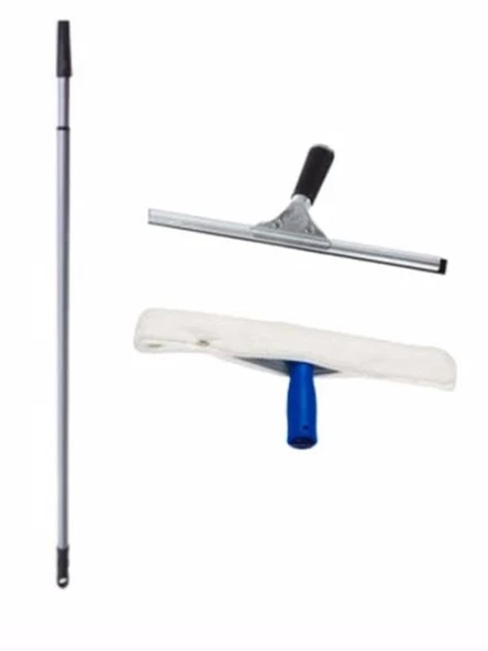 Umbex Plus Profesyonel Pencere,cam,ayna Temizleme Seti,duş Ve Cam Için Cam Sileceği 35cm Çekçek,peluş 4lü Bez ürün görseli 1