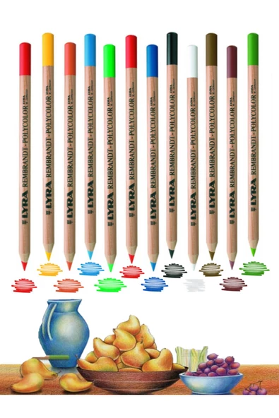 Lyra Rembrandt Polycolor Kuru Boya Kalemi 12'li Set ürün görseli 1