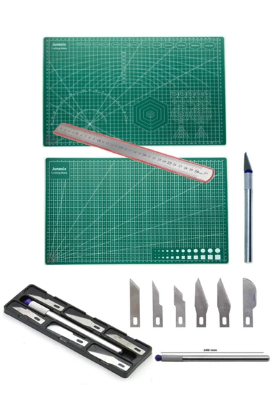 7 Parça Hobi Kretuar A4 Kesim Matı Set ürün görseli 1