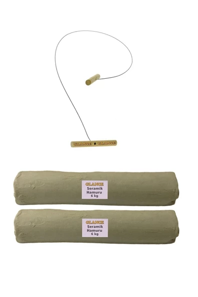 Beyaz Seramik Hamuru 6 Kg X2'li Kil Kesme Teli ürün görseli 1