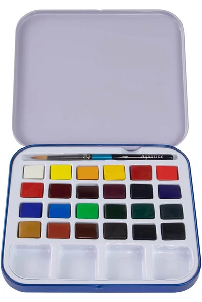 Aquafine 24'lü Travel Set Tablet Sulu Boya Seti (METALKUTU) / 0920 ürün görseli 1