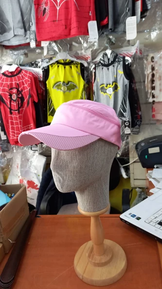 salarticaret sporcu tenis vizör şapka unisex model pemberenk ürün görseli 1