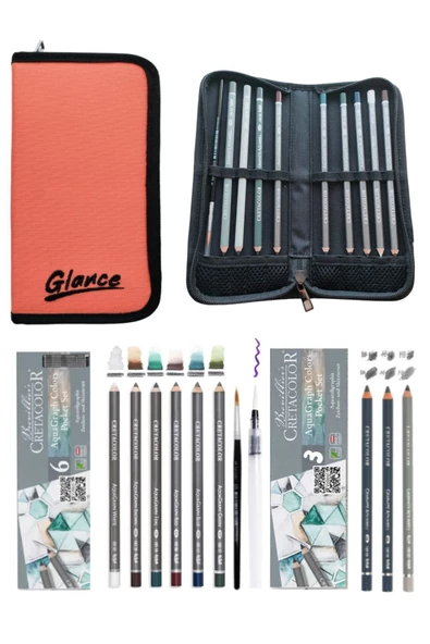 Taşıma Çantası  Cretacolor 6'+3  Aquarell Sulandırılabilir Dereceli Kalem Set ürün görseli 1