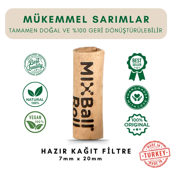 PTTAVM: 50 Adet Özel Kutusunda 7mm x 20mm Hazır Kağıt Filtre Zıvana
