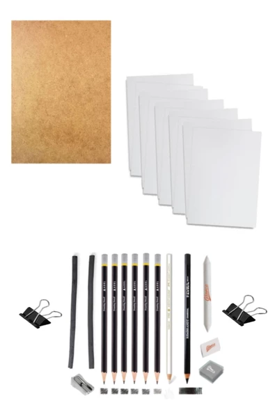Karakalem Eskiz Çizim 35x50 Duralit Set ürün görseli 1
