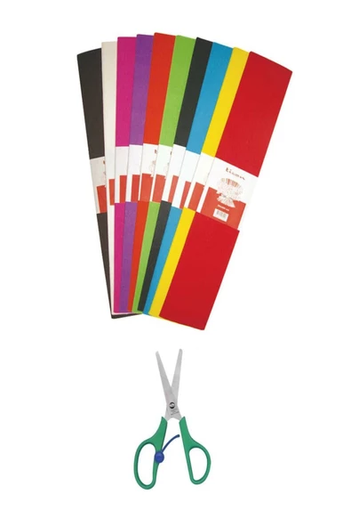 Ticon Krapon Kağıdı 10 Lu Karışık - Ticon Yaylı Okul Makası 5" ürün görseli 1