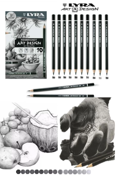 Lyra Art Design Dereceli Kalem 10'lu Set ürün görseli 1