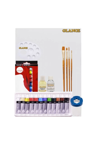 Daller Rowney Simply 12x12ml 12 Renk Ekonomik Yağlı Boya Başlangıç Set ürün görseli 1