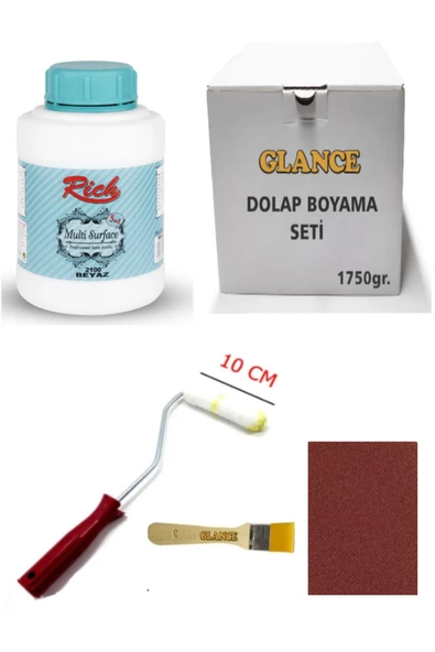 Rich Multi Surface 1750gr Beyaz 10 Cm Rulo Fırça Zemin Fırça Zımpara Genel Amaçlı Boyama Seti ürün görseli 1