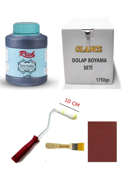 Surface 1750gr Siyah10 Cm Rulo Fırça Zemin Fırça Zımpara Genel Amaçlı Boyama Seti ürün görseli 1
