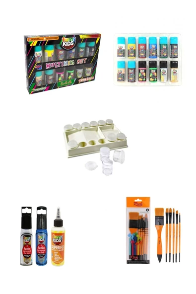 Funny Kids Multimix Akrilik Boya 12 Renk X 20 Ml-rich Zemin Fırça Karma Set 8 6'lı Okul Seti ürün görseli 1