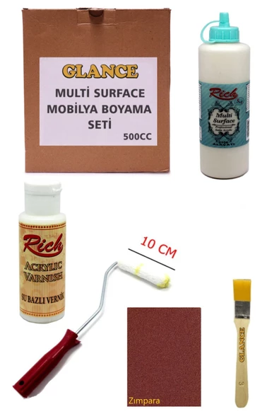 Rich Multi Surface Antik Beyaz 500 Cc Mobilya Boyama Seti ürün görseli 1