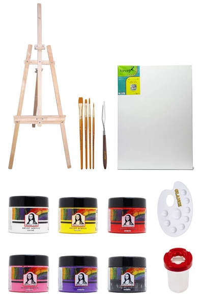 3 Ayaklı Şövale Daler Rowney 4'lü Fırça Seti Südor Mona Lisa Artist 125 Ml Akrilik Set 6'lı ürün görseli 1