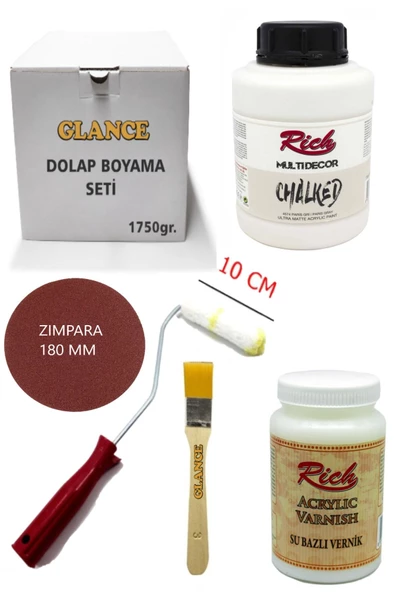 Rich Multi Decor Chalked Paris Gri 1750 Gr Dolap Boyama Seti ürün görseli 1