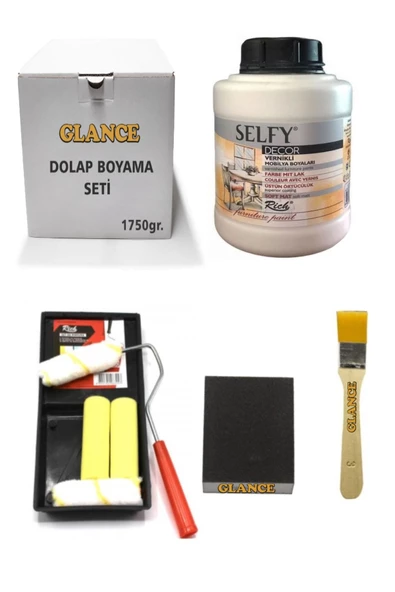 Rich Selfy Decor Kendinden Vernikli Boya 1250 Cc Dantel Genel Amaçlı Boyama Seti ürün görseli 1